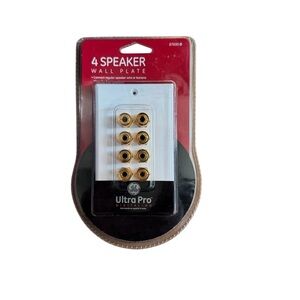 GE 8 Binding Post 4 Speaker Wall Plate - 87690 Ultra Pro Digital  HD NEW
